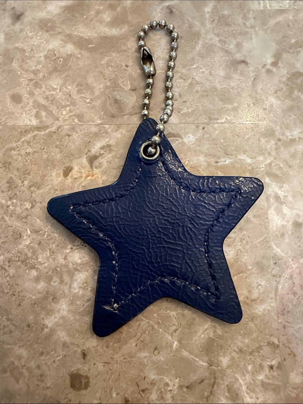 Coach Navy Star Leather Bag Charm with Silver Accents - Picture 5 of 13